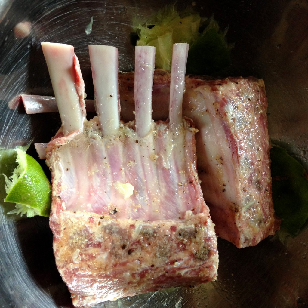 Marinating lamb ribs